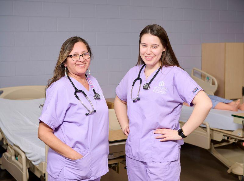 two nurses in scrubs