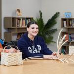 STEAM students making baskets