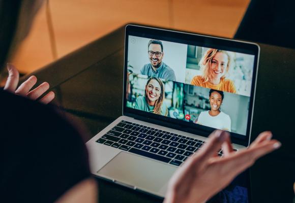 laptop video call