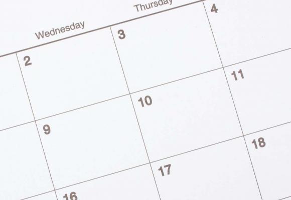 Blank calendar