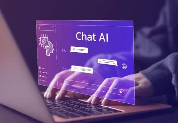 person using AI chat