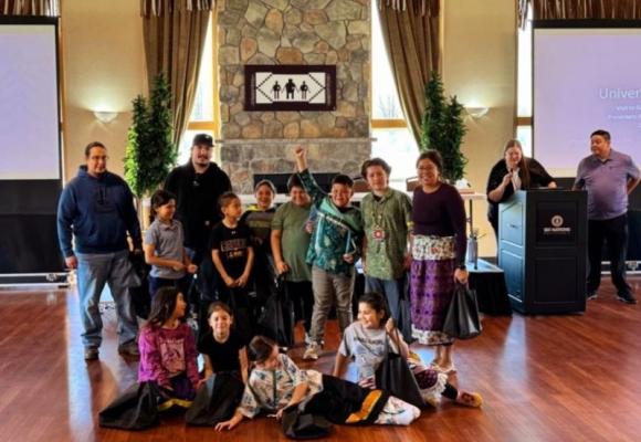 kids pose for photo