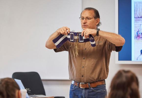 Teacher in language class