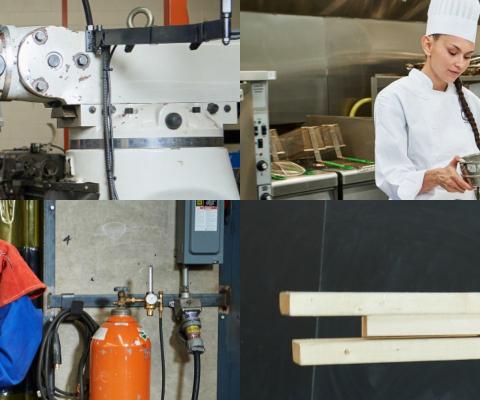 Multiple images of skilled trades