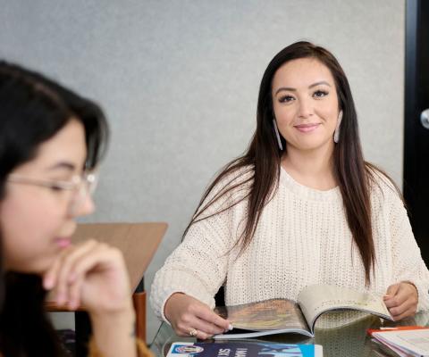 student smiling