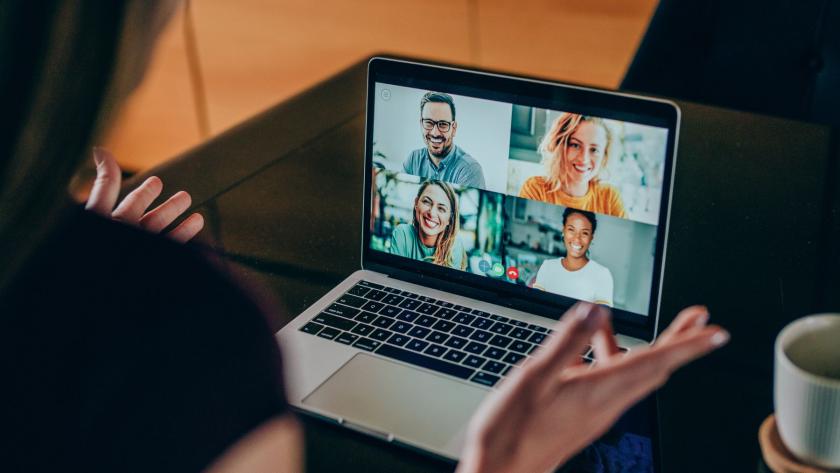 laptop video call