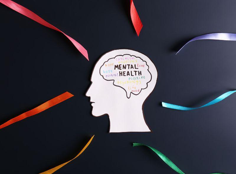 paper head with text on it