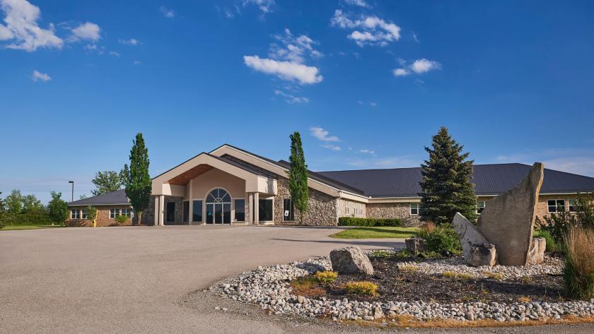 front entrance of six nations campus