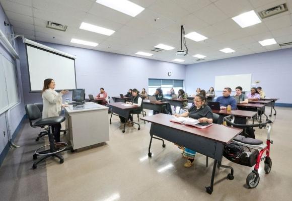 students sitting in a class